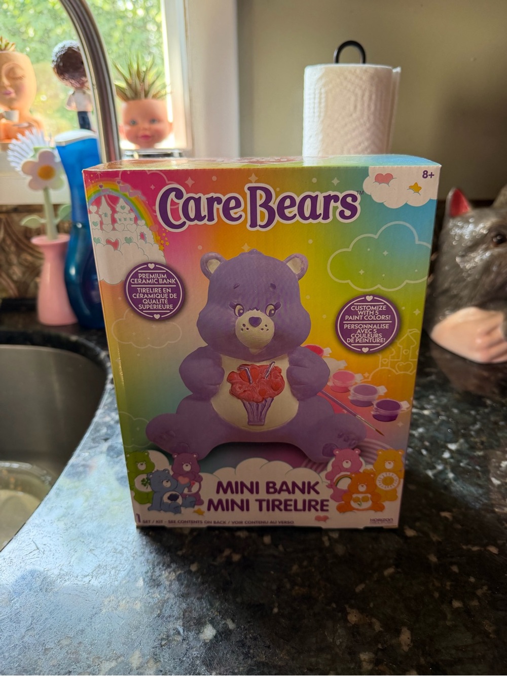 Care Bears Purple Mini Bank Paint-Your-Own Ceramic Piggy Bank